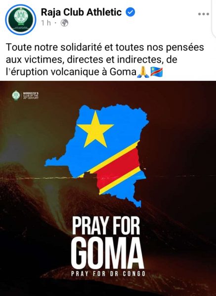 Le Raja de Casablanca exprime sa solidarité à la population de Goma 1 IMG 20210529 WA0016