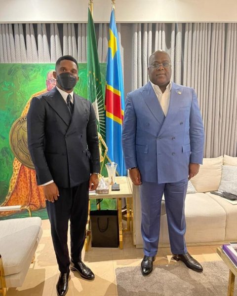 L'ancienne gloire camerounaise Samuel Eto'o, reçu par le président Tshisekedi 1 IMG 20210914 WA0015