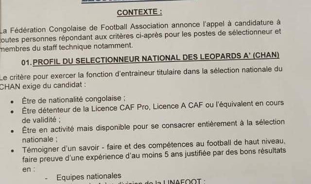 CHAN 2022: la FECOFA à la quête d&rsquo;un nouvel entraîneur pour les Léopards locaux