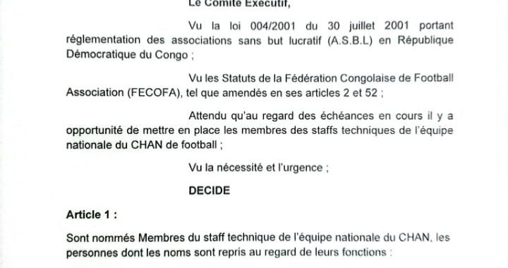 CHAN : Otis Ngoma et Pamphile Mihayo à la tête du staff technique des Léopards