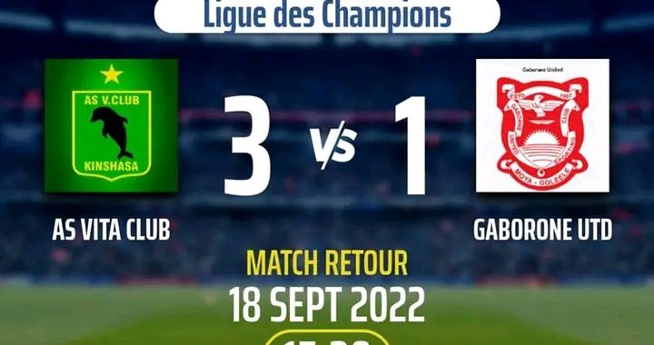 Ligue des Champions/CAF : l&rsquo;AS V.Club bat Gaborone United et se qualifie.