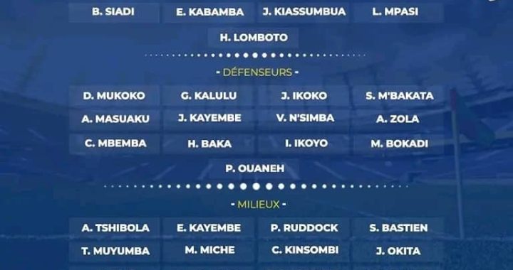 Élimin. CAN 2023 : les 42 Léopards pré-convoqués de Sébastien Desabre !