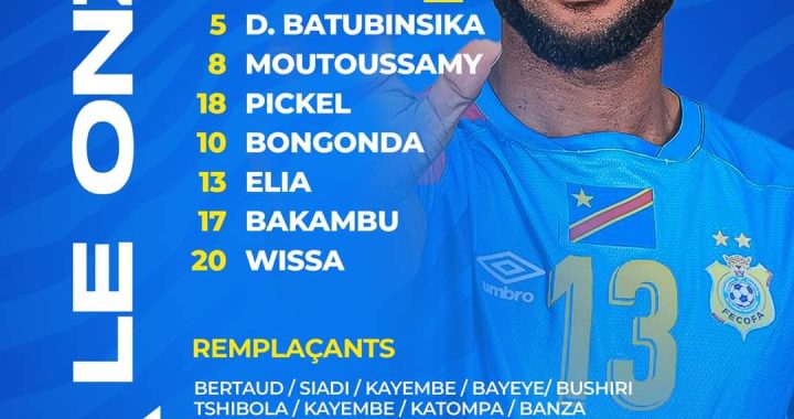 CAN 2023 : Kakuta blessé, les 11 de départ la RDC contre l&rsquo;Égypte