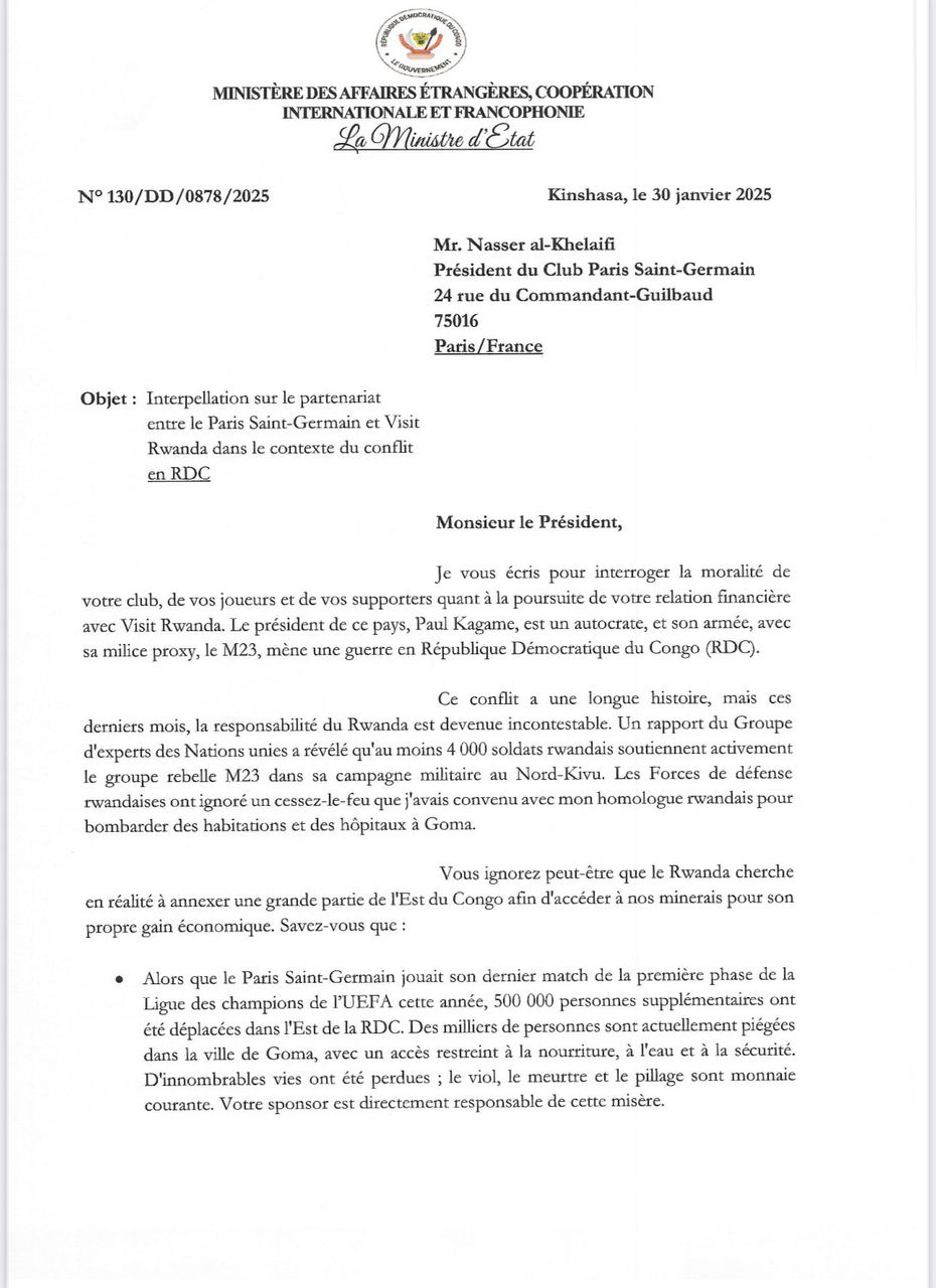 Guerre à l'Est de la RDC : le gouvernement congolais sur le front sportif ! 10 IMG 20250202 WA00201