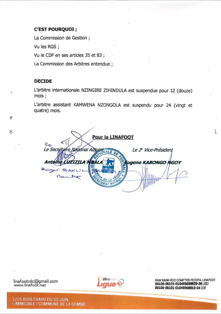 Linafoot/Playoff : Vita Club lourdement sanctionné ! 7 20250424 201814