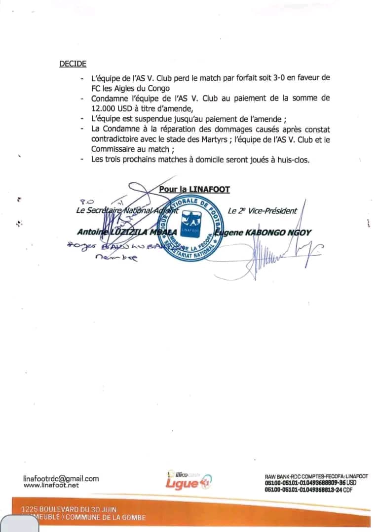 Linafoot/Playoff : Vita Club lourdement sanctionné ! 6 IMG 20250424 WA0448