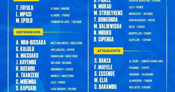 Léopards : les 25 de Desabre pour la CAN 2025