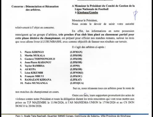 Ligue 1/ Play-offs : Les Aigles du Congo contestent certains arbitres et réclament des garanties de sécurité